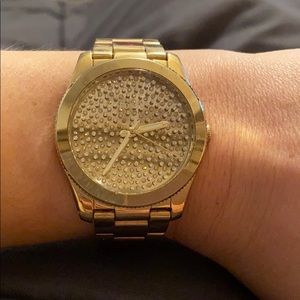 Gold Fossil Watch